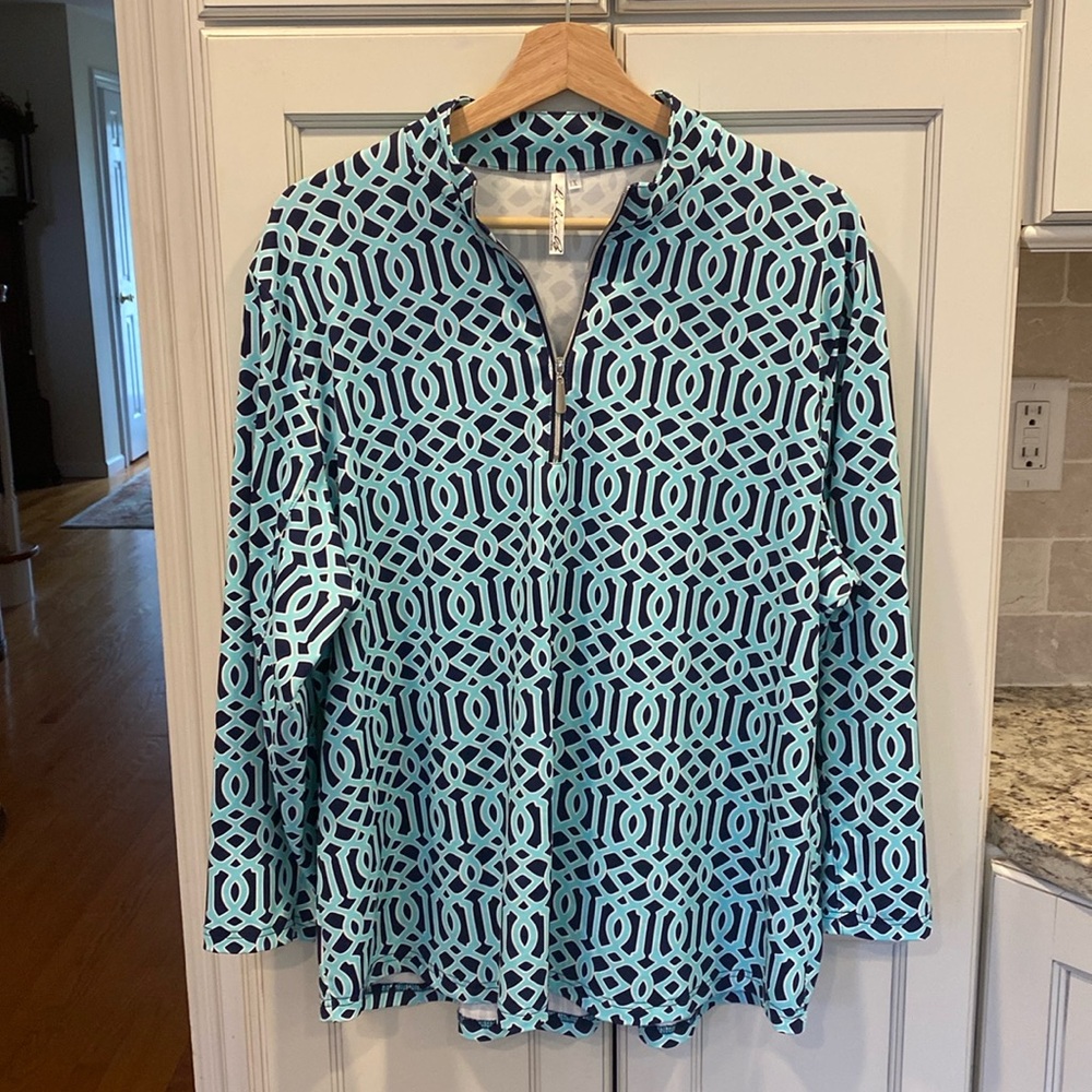 Lulu B Half Zipper Pullover Top 1x